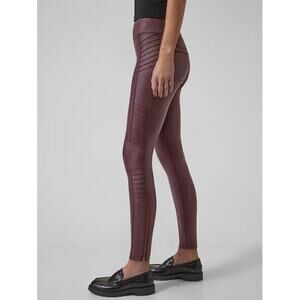 Athleta Delancey Gleam Moto Tight XXS Burgundy